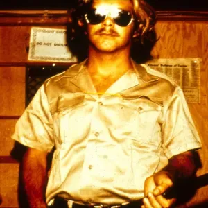 A student dressed as a prison guard