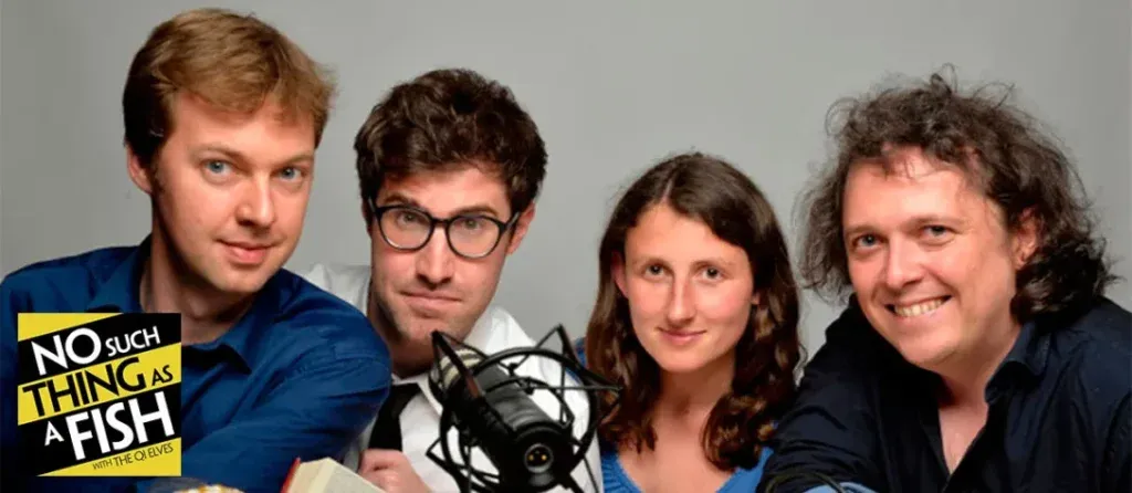 A promotional photo of the hosts of the podcast