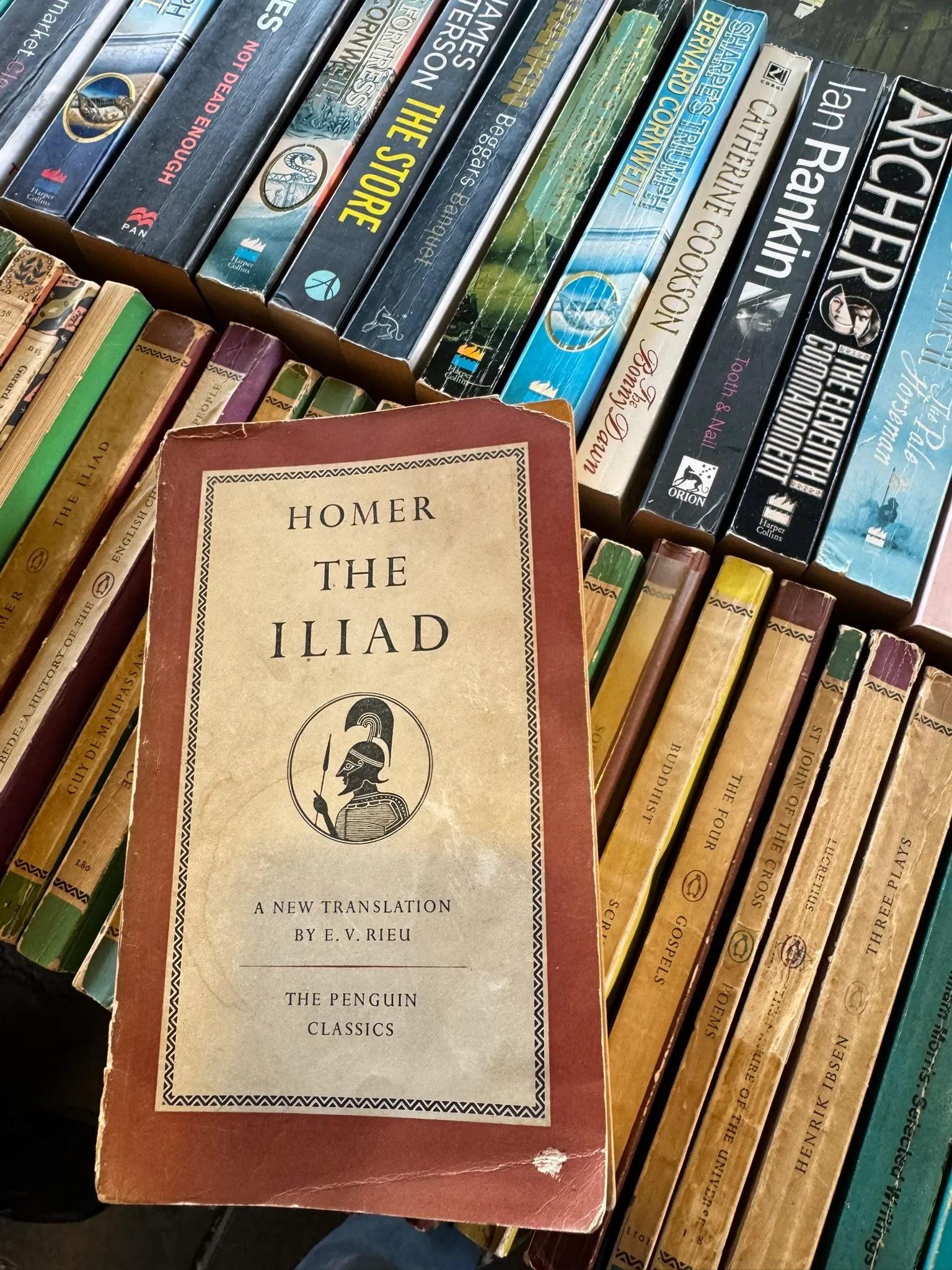 An old copy of ‘The Iliad’ translated by E. V. Rieu