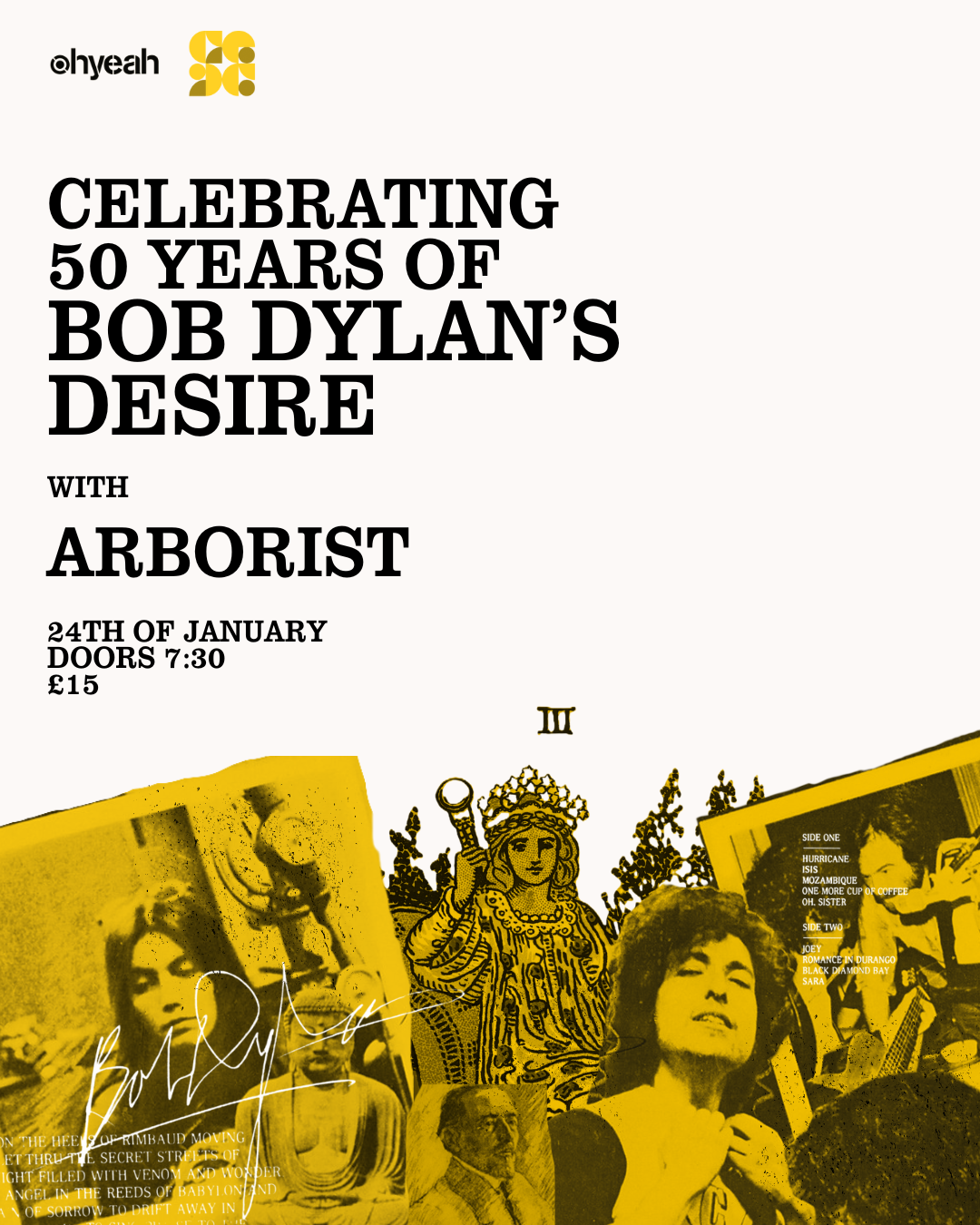 The official poster for the event published by Oh Yeah Centre
