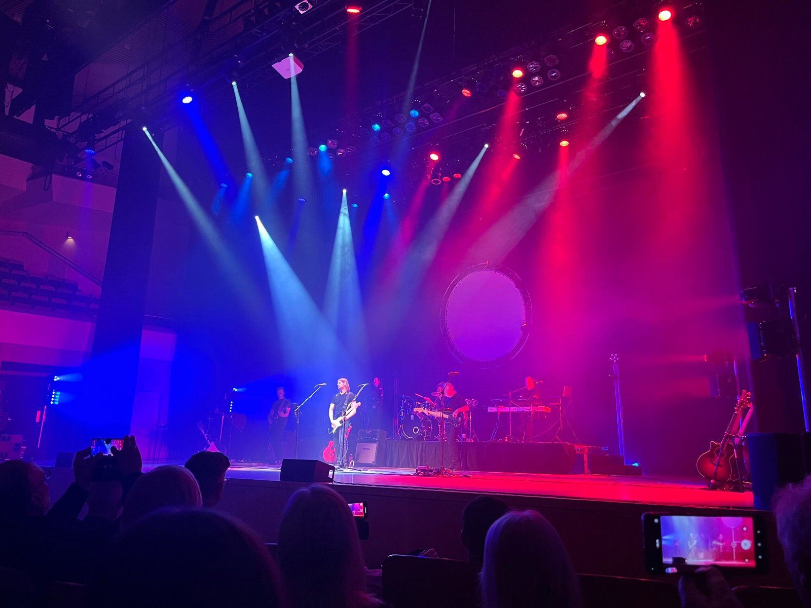 UK Pink Floyd Experience on stage, with the spotlight on guitarist Paul Andrews.